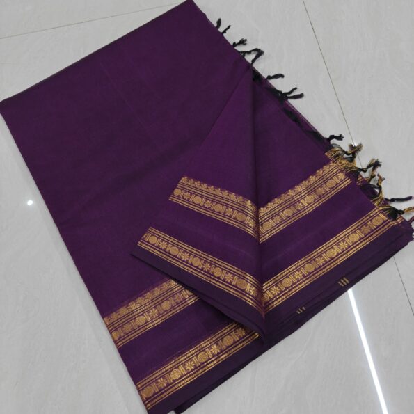 KANCHI COTTON SAREES ZARI BORDER