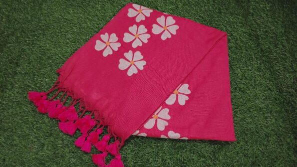 Sheuli Hand Print CK Khadi Saree for Women - Purple Sheuli Hand Print CK Khadi Saree for Women - Purple for women