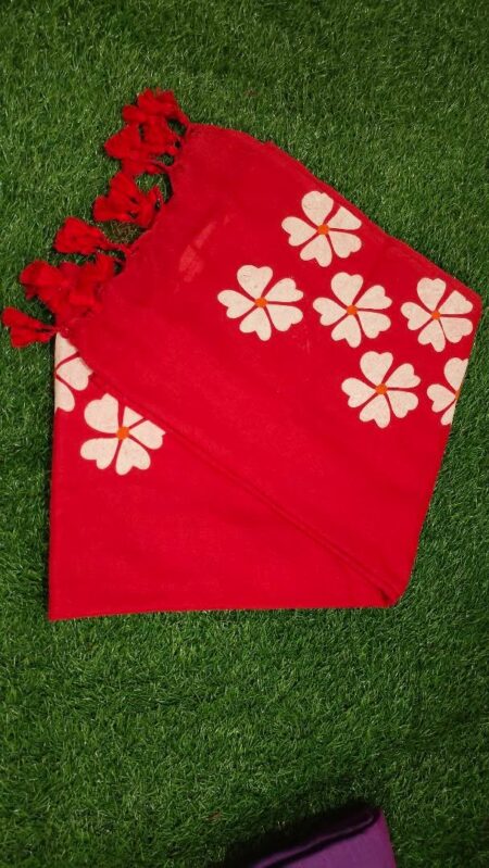 Sheuli Hand Print CK Khadi Saree for Women - Purple Sheuli Hand Print CK Khadi Saree for Women - Purple for women