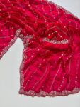 Designer Soft Fandy Satin Saree with Heavy Beads Embroidery Blouse - Red Designer Soft Fandy Satin Saree with Heavy Beads Embroidery Blouse - Red for women