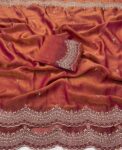 Party Wear NC Moss Satin Saree with Embroidery Work - Lavendar Party Wear NC Moss Satin Saree with Embroidery Work - Lavendar for women