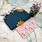 Sunflower Hand Print CK Khadi Saree with Kalamkari Blouse Piece | Premium Cotton Saree Sunflower Hand Print CK Khadi Saree with Kalamkari Blouse Piece | Premium Cotton Saree for women