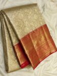 2G Zari Kanchipuram Pure Silk Bridal Saree with Gold Brocade - KN101 for women