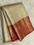 2G Zari Kanchipuram Pure Silk Bridal Saree with Gold Brocade - KN101 for women