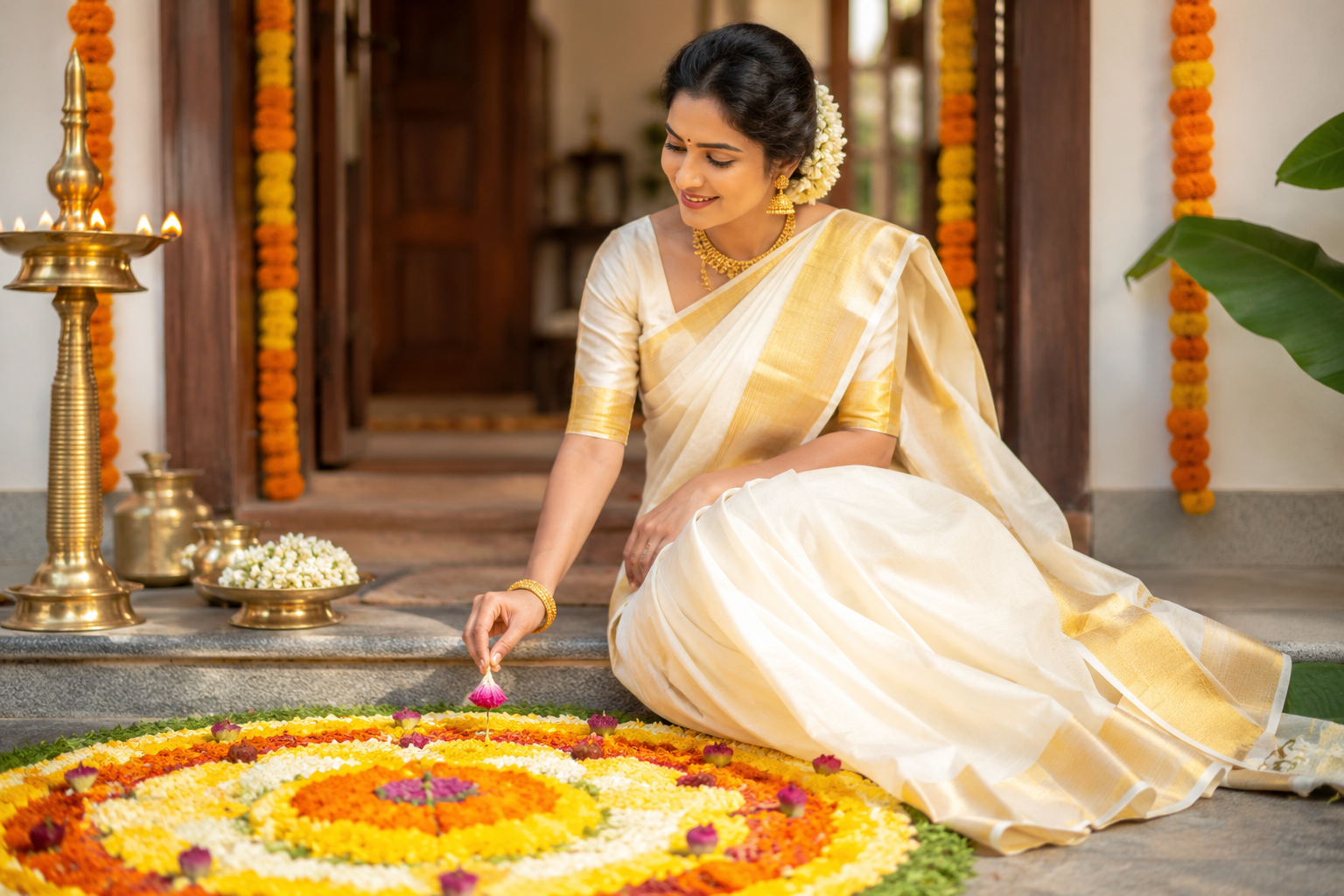 Onam Set Saree