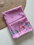 Pink Doriya Saree with Paisley Embroidered Border | Izzara for women